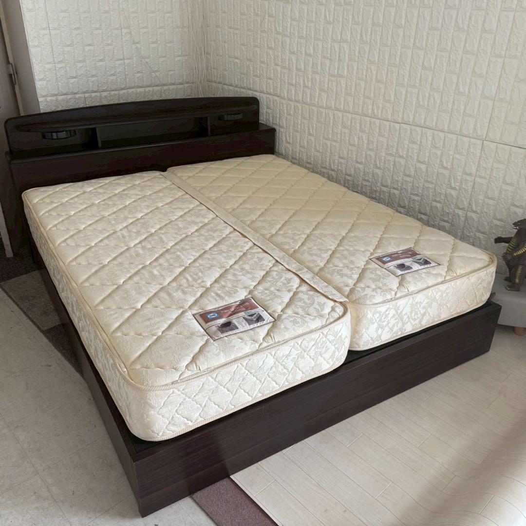 東京23区配送無料✨クィーンベッド　フレーム&マットレス　ニトリ　シーリー　美品