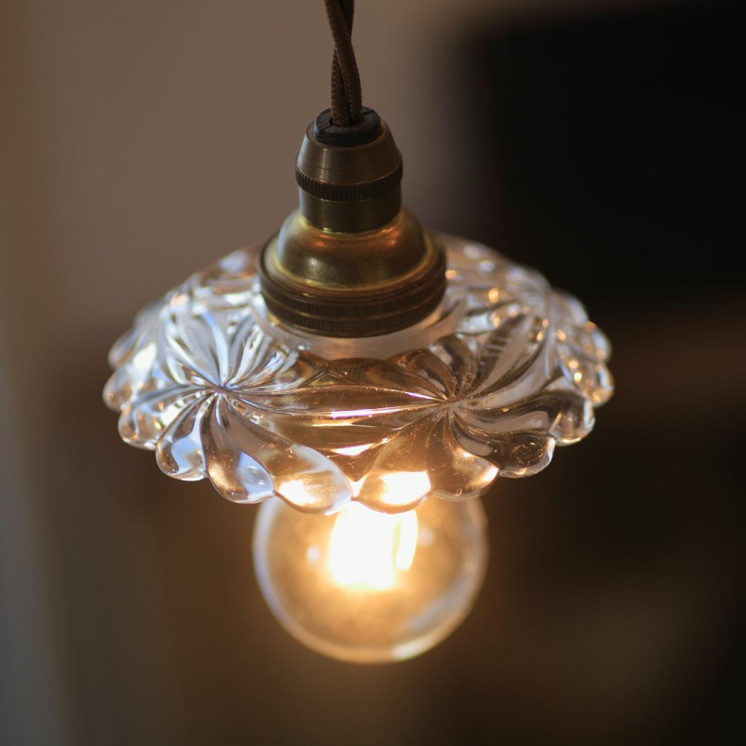 a.フランスアンティーク　オールドバカラ ミニシャンデリアシェード/ランプ