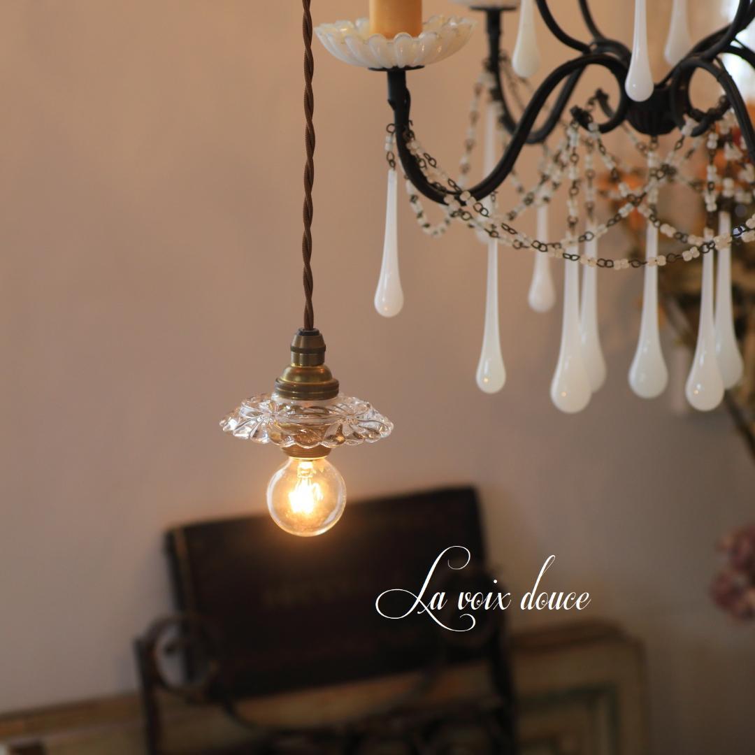 a.フランスアンティーク　オールドバカラ ミニシャンデリアシェード/ランプ