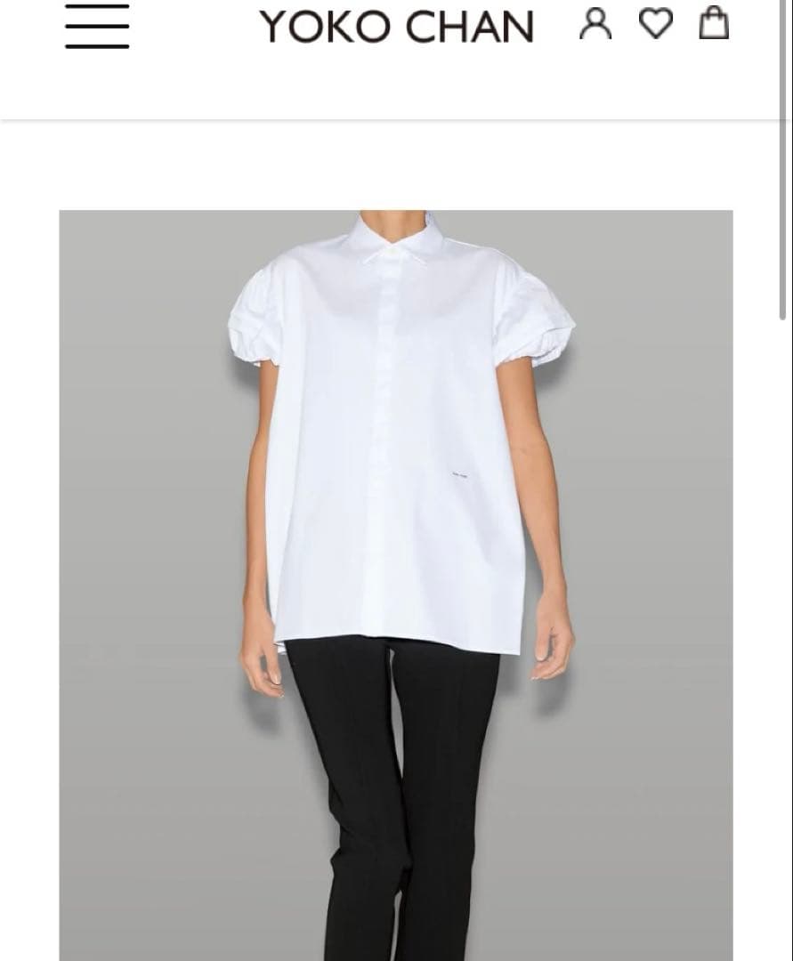 【新品タグ付】パフスリーブオーバーサイズコットンブラウス　白