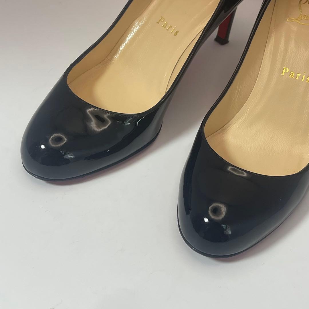 あおむし　クリスチャーノルブタン　パンプス 黒 37.5 レッドソール