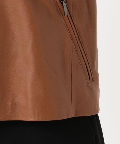 美品　自由区　25周年　【mi-mollet掲載】ラムレザージャケット　ブラウン