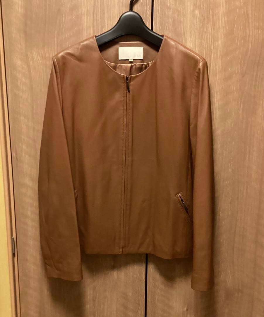 美品　自由区　25周年　【mi-mollet掲載】ラムレザージャケット　ブラウン