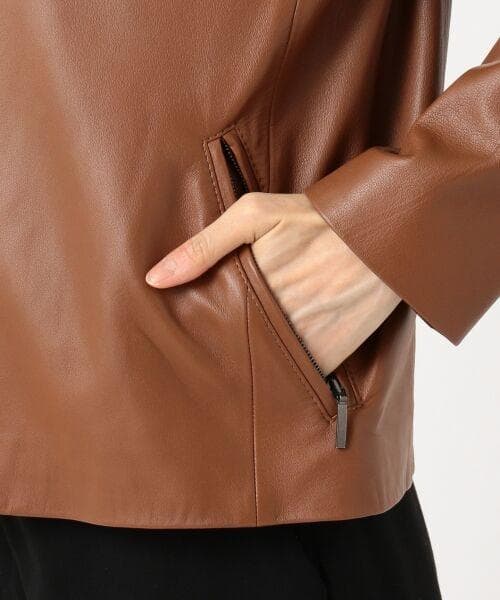 美品　自由区　25周年　【mi-mollet掲載】ラムレザージャケット　ブラウン