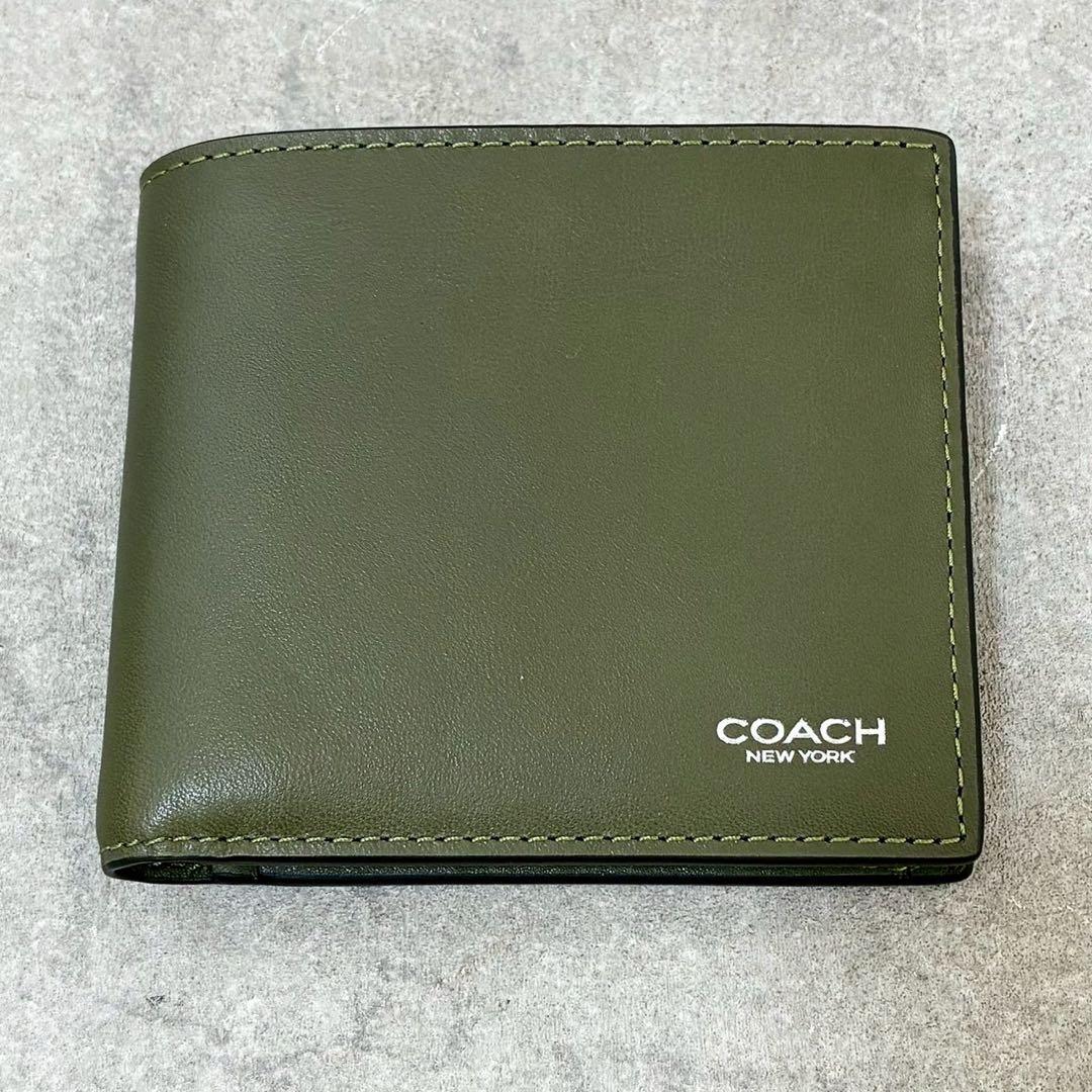 COACH 財布  ウォレットCZ268 OLV コーチ 二つ折り レザー