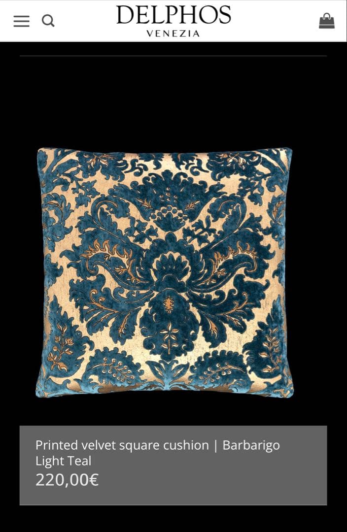 フォルチュニ　ベルベットクッションカバー