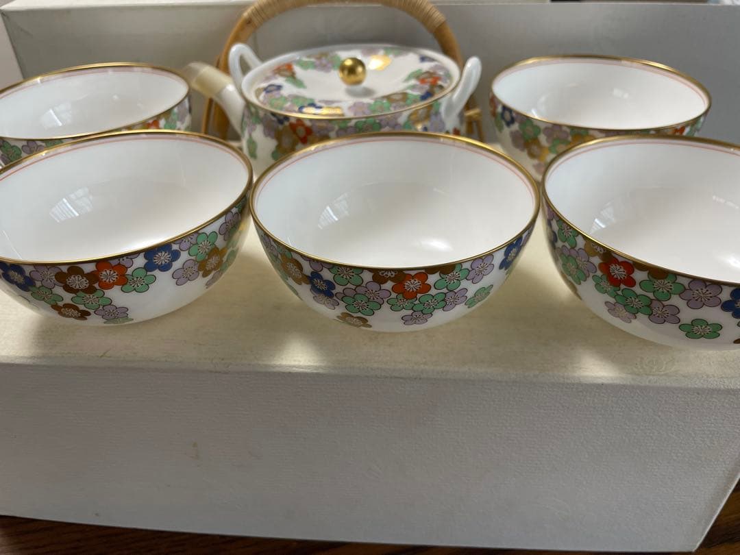 KORANSHA 金彩梅茶器セット