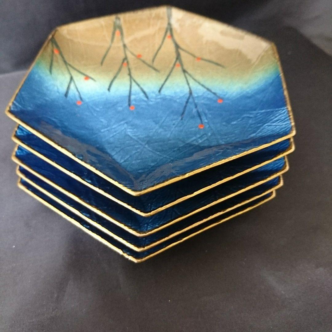 未使用 有田焼 六角銘々皿5枚　お祝い