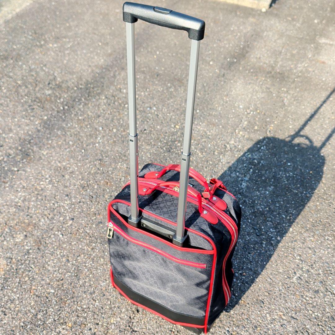 ゲラルディーニ 4輪 キャリーケース 総柄 ソフティ 機内持込可 ブラック