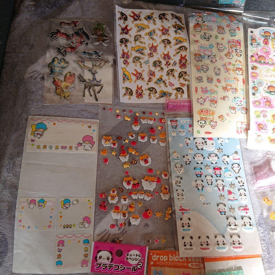 む*ぎ様 平成レトロ/当時物 シール まとめ売り ぷっくりシールあり ジャンク