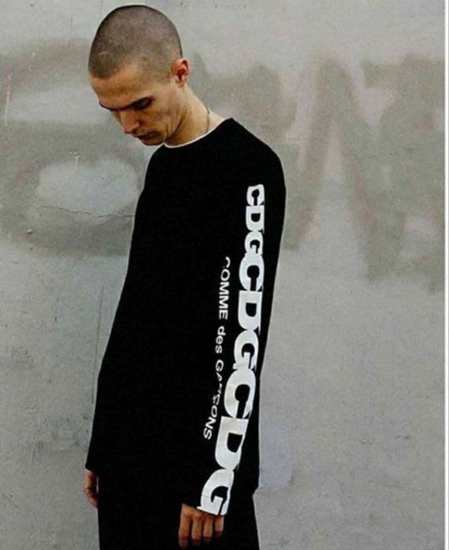新品 CDG×コムデギャルソン アームプリント 長袖Tシャツ ロンT XL