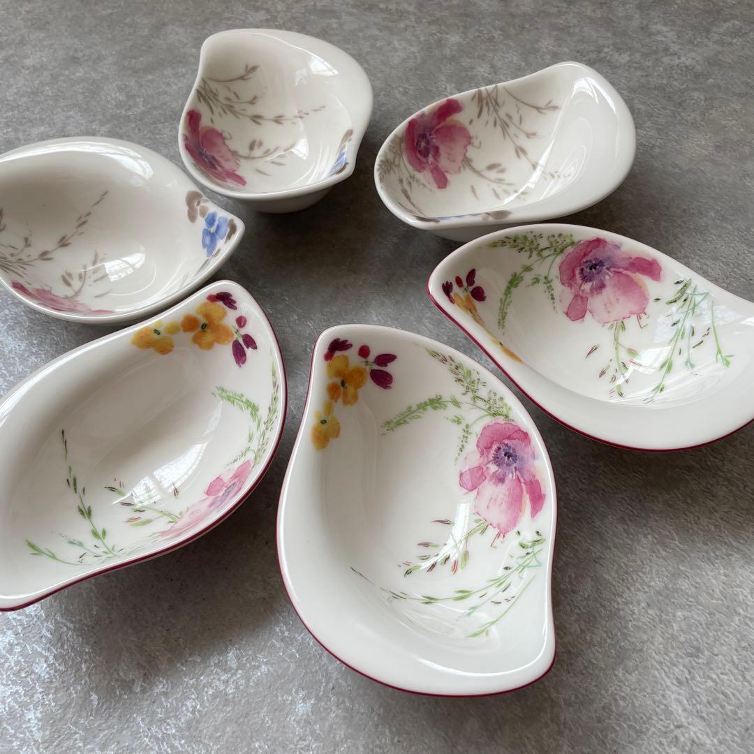 新品同様【6個】Villeroy & Boch ディップボウル 皿 マリフルール
