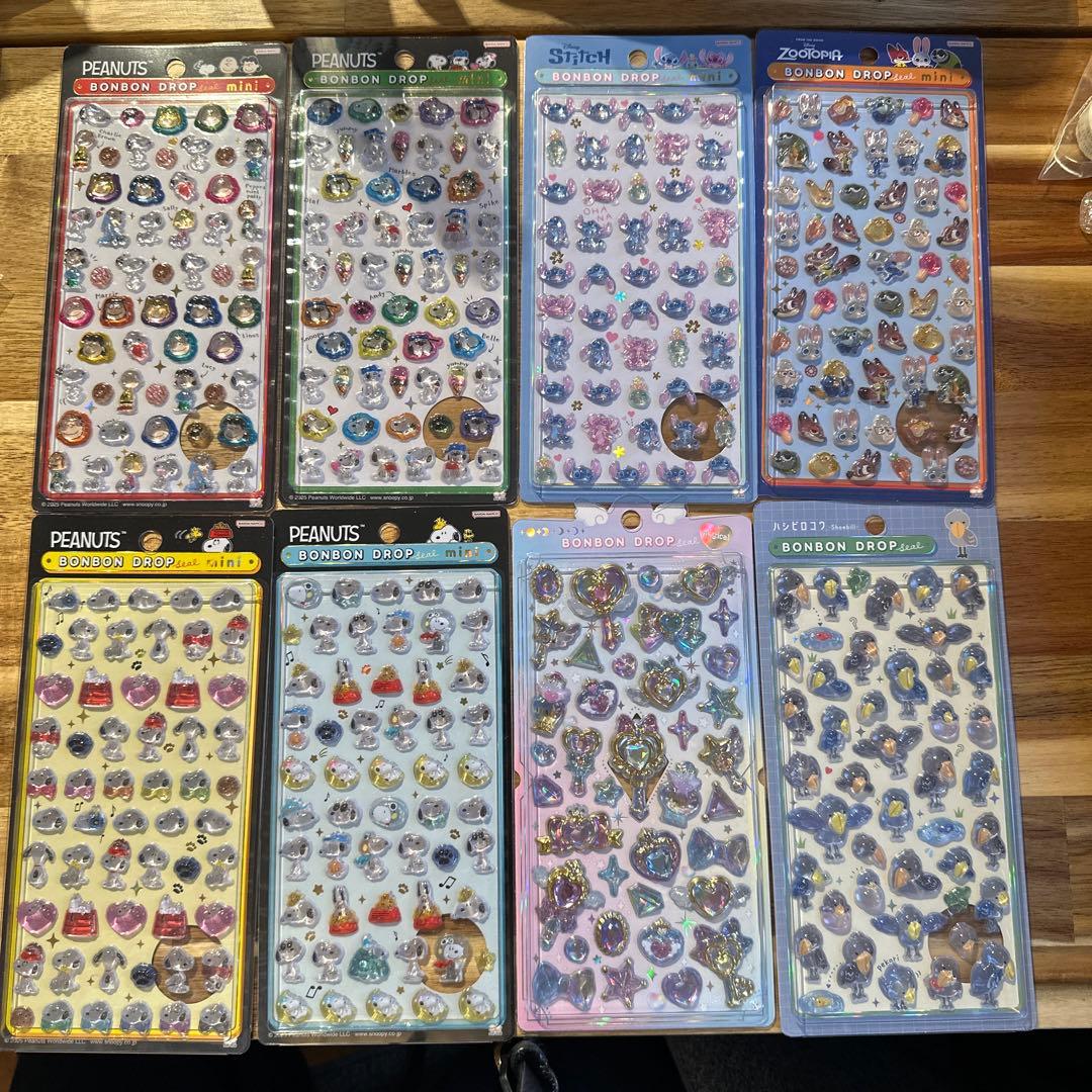 9*S様 ボンボンドロップシール　正規品　ズートピアスティッチSNOOPYハシビ