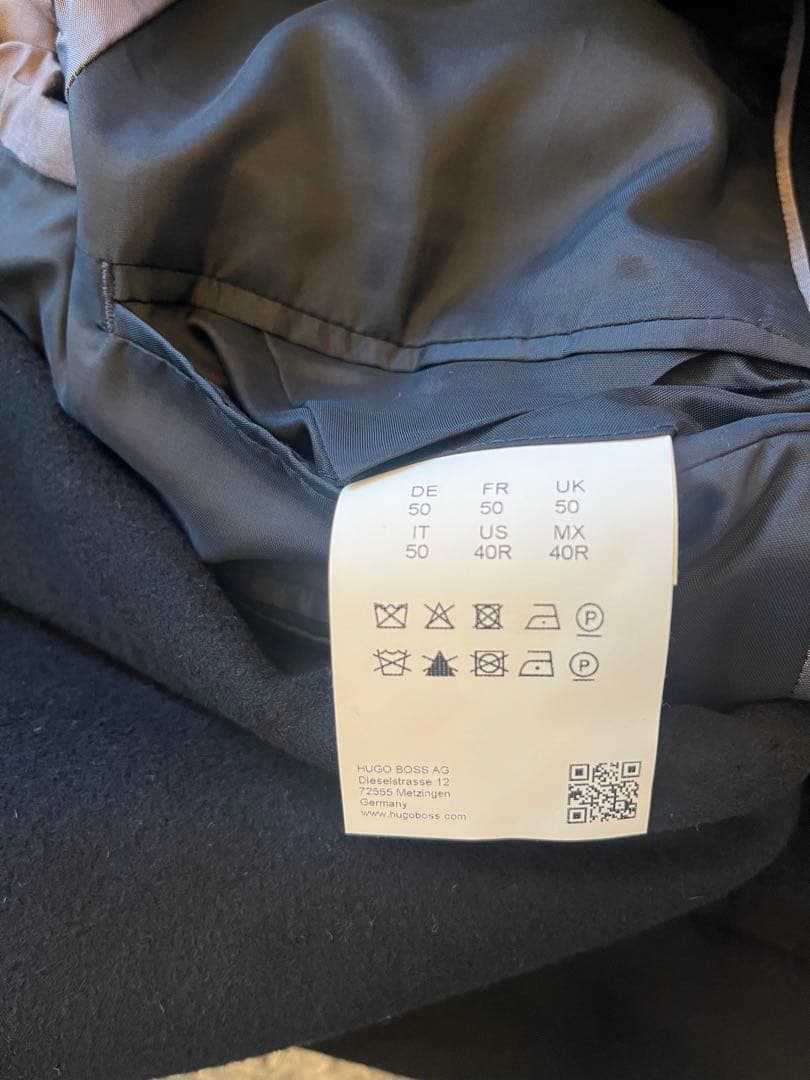 BOSS チェスターコート 黒 3つボタン