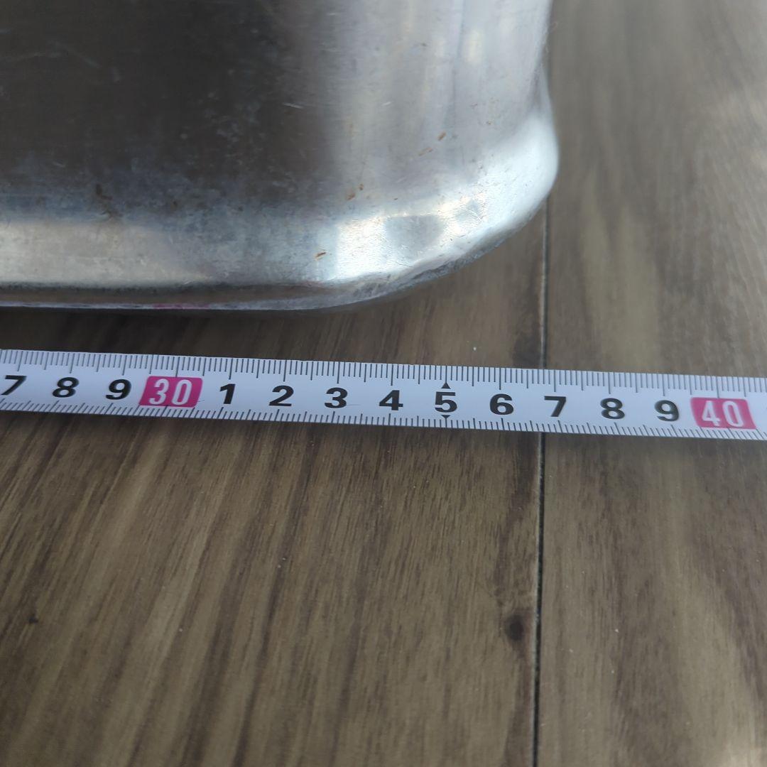 蓋なしアルミ飯台　ジャンクガーデン　アンティーク　昭和古道具　骨董　レトロ