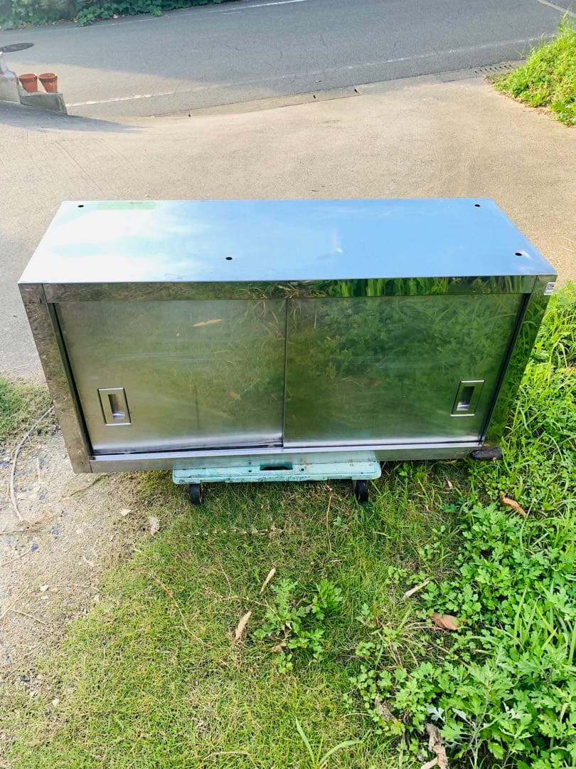 戸棚 ステンレス製収納　業務用　扉付き　高さ調整可能棚付き　120cm