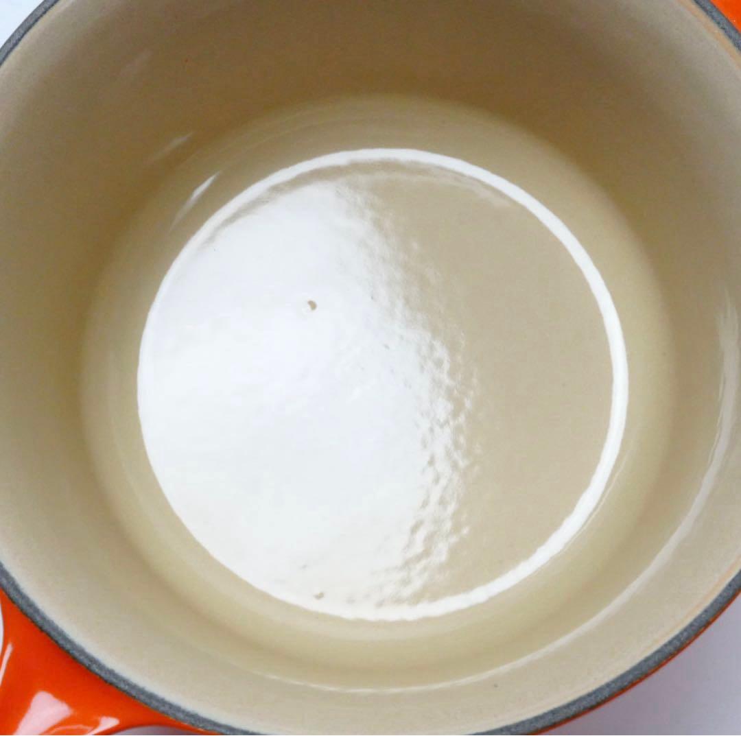 【美品】LE CREUSET　ソースパン　オレンジ　20cm