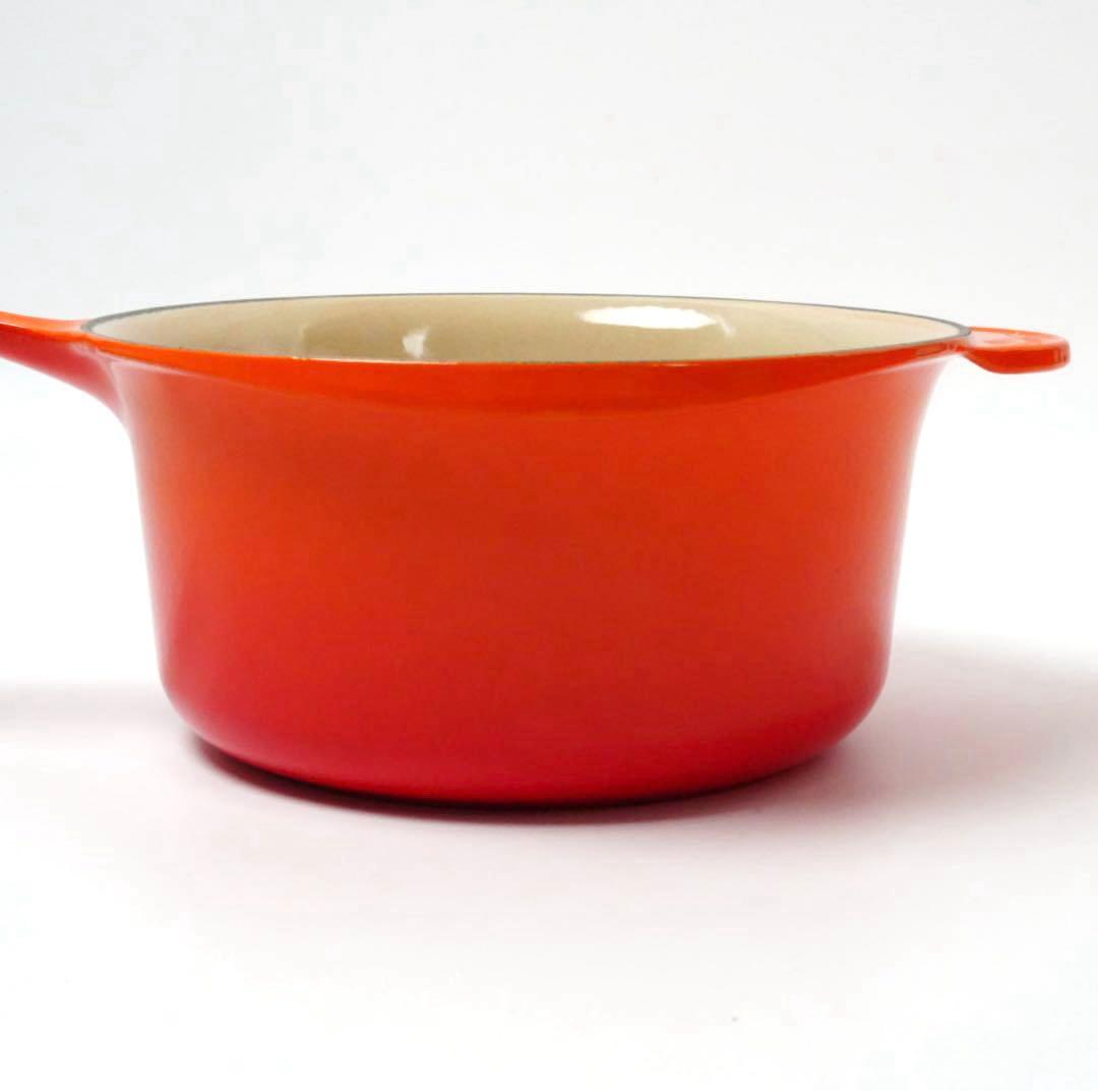 【美品】LE CREUSET　ソースパン　オレンジ　20cm