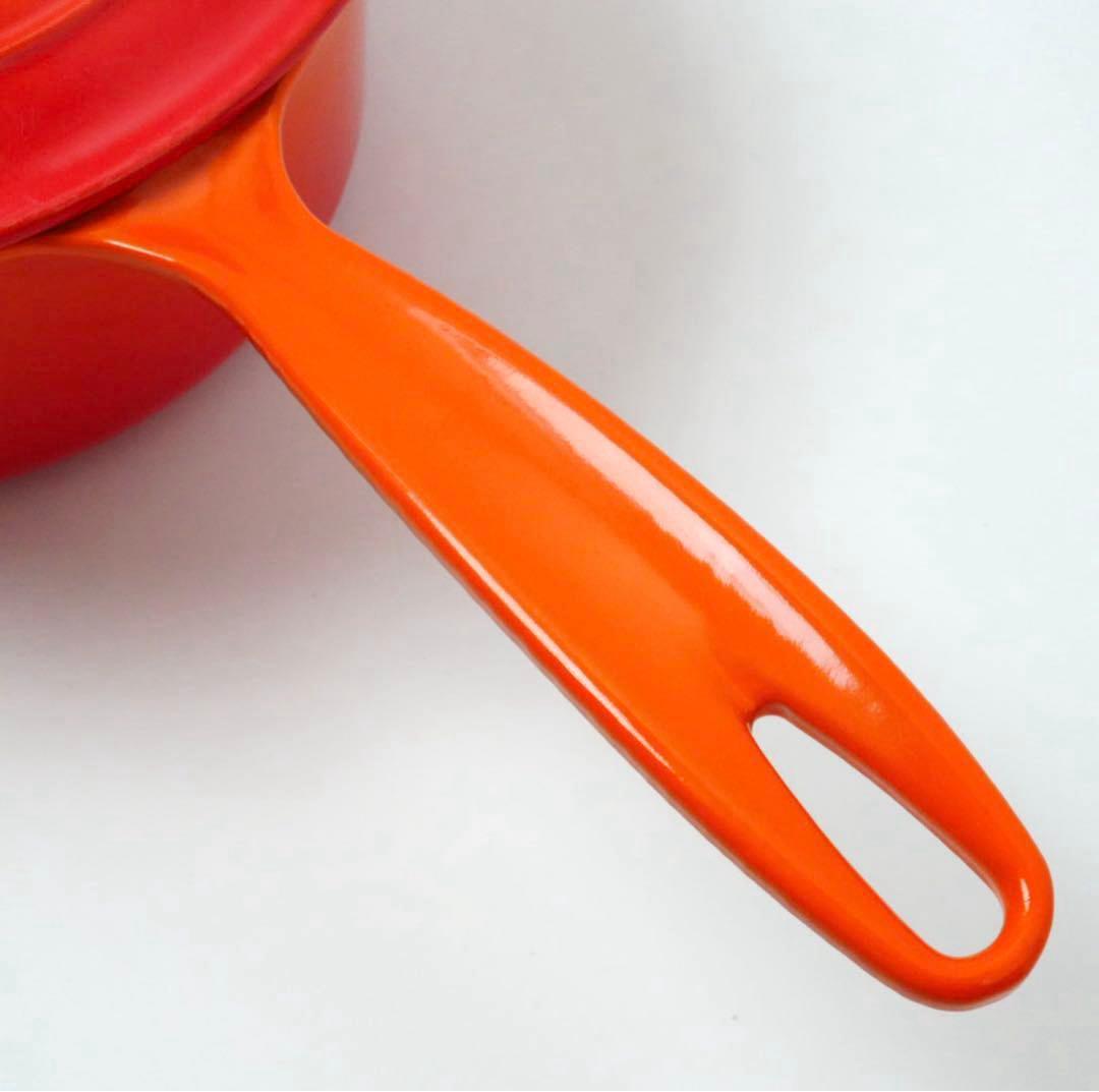 【美品】LE CREUSET　ソースパン　オレンジ　20cm