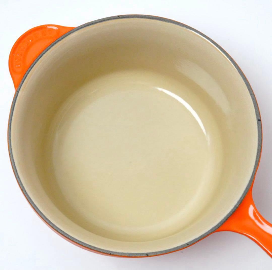 【美品】LE CREUSET　ソースパン　オレンジ　20cm