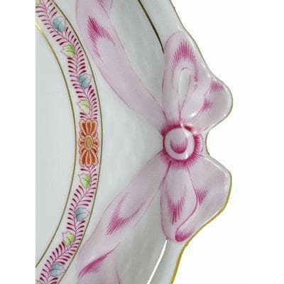 新品ヘレンド アポニーフラワー パーティー（モカ）トレイ40.5cm