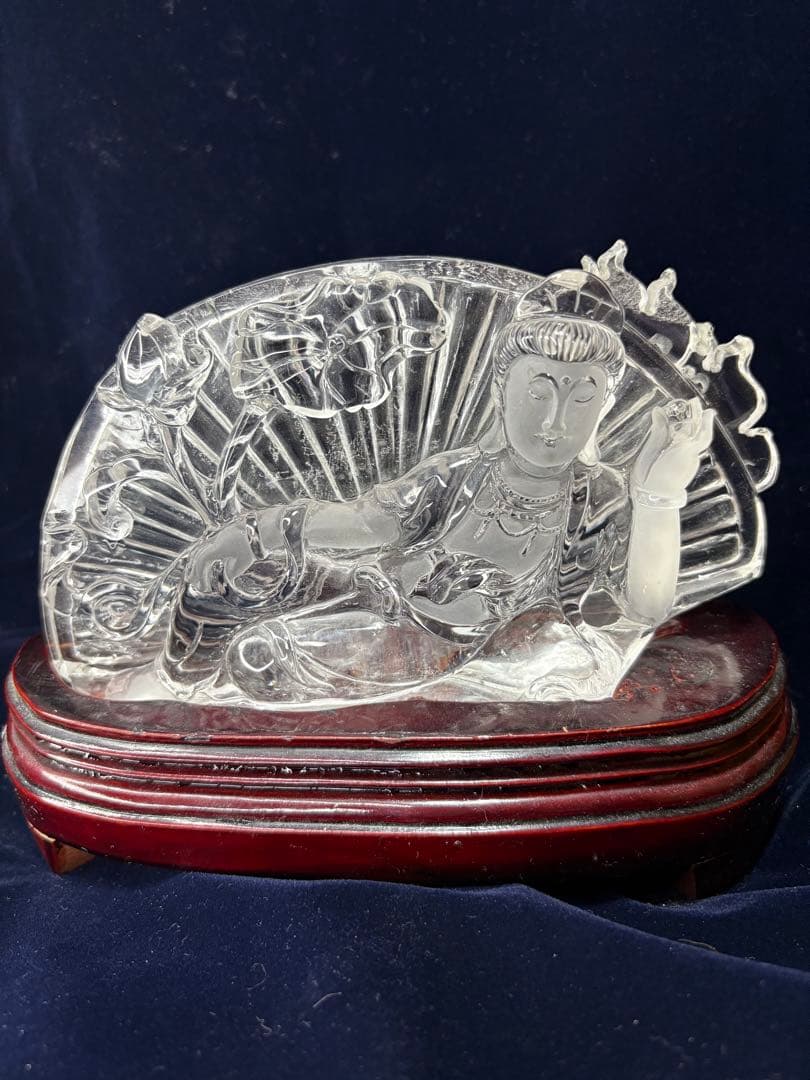 緊急値下げ！☆水晶クリスタル☆ 観音菩薩像 一点物