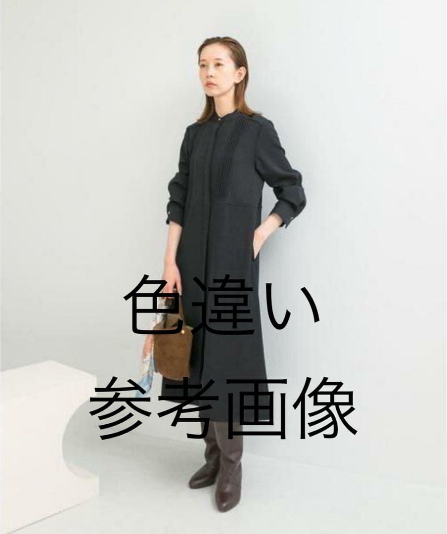 さり⭐︎アーバンリサーチ ロッソ ピンタックストレートワンピース　ネイビー