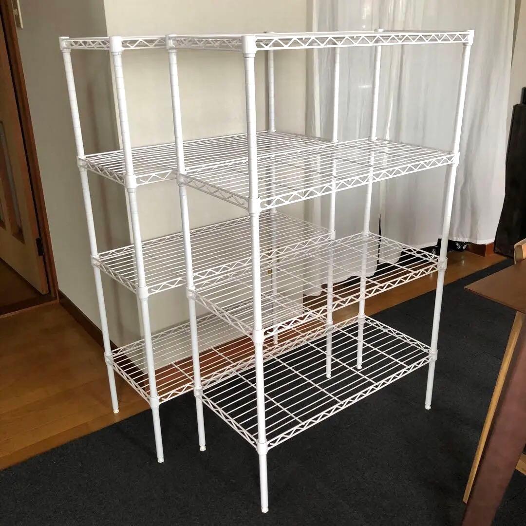 アイリスオーヤマ　スチールラック　ホワイト 白　メタルラック　2台セット　ニトリ