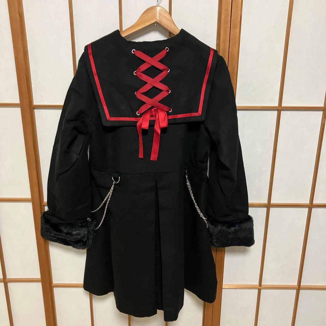夢展望　DEAR MY LOVE サイドチェーンセーラー闇属性コート 新品タグ付