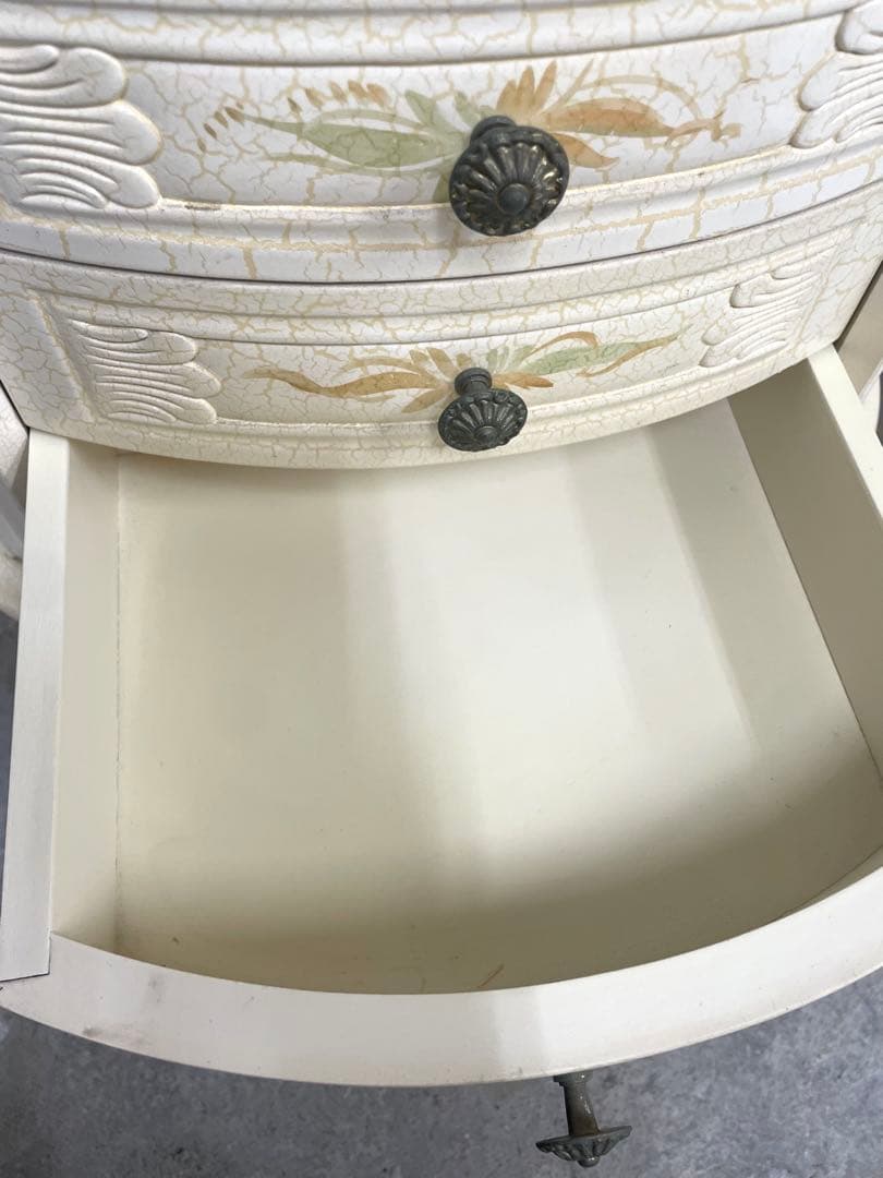 アンティーク調 サイドテーブル 電話台 引き出し付き