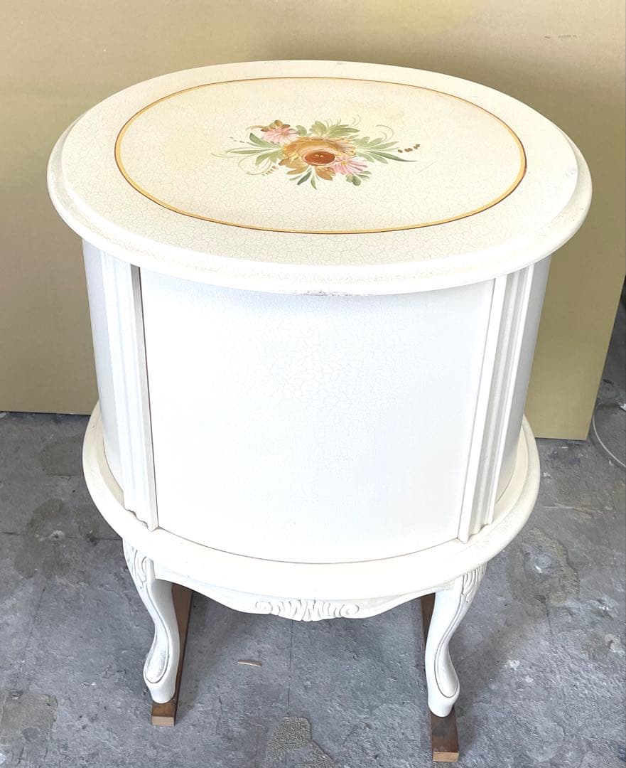 アンティーク調 サイドテーブル 電話台 引き出し付き