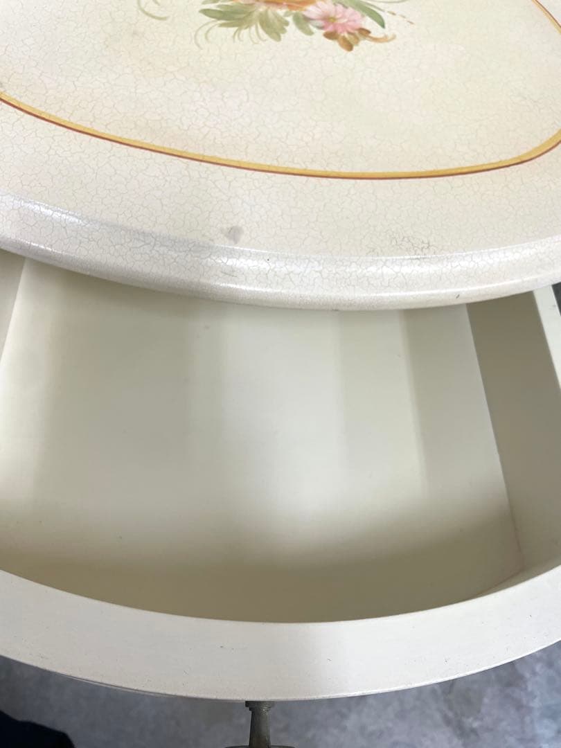 アンティーク調 サイドテーブル 電話台 引き出し付き