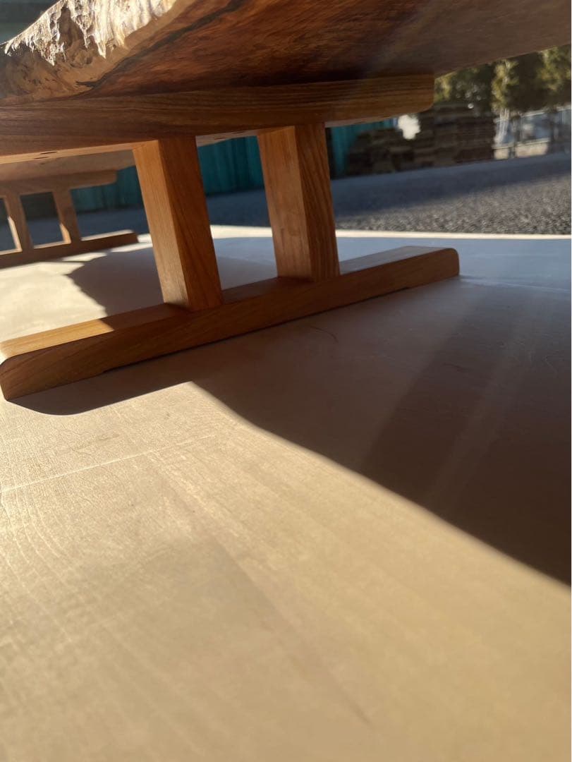 [たのメル便] 天杉　漣杢(さざなみもく) ローテーブル　無垢材　新品未使用