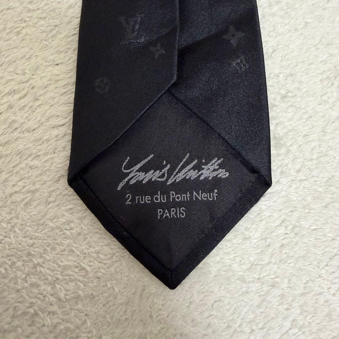 【現行美品】ルイヴィトン LVスターリーナイト ネクタイ　モノグラム　ブラック