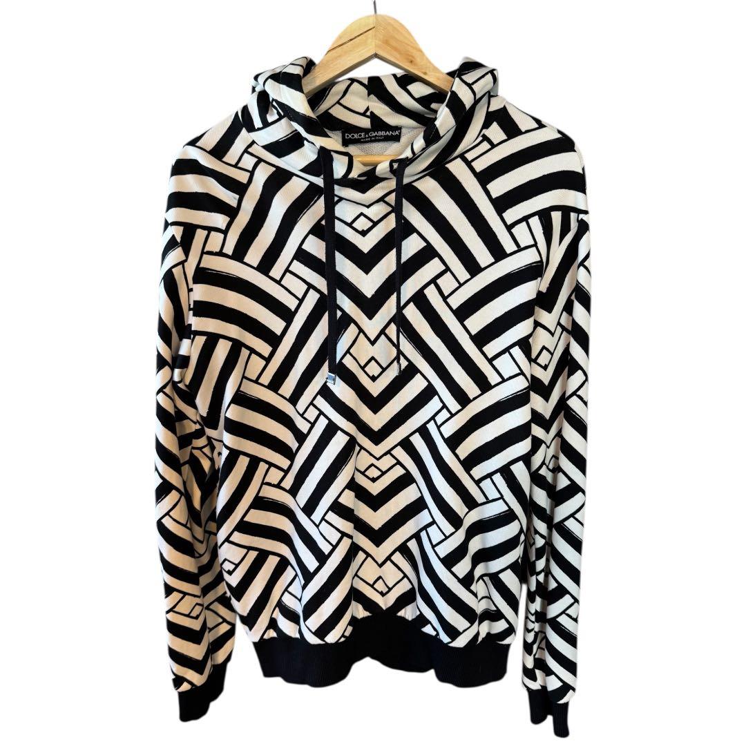 DOLCE & GABBANA 幾何学グラフィック パーカー フーディー M