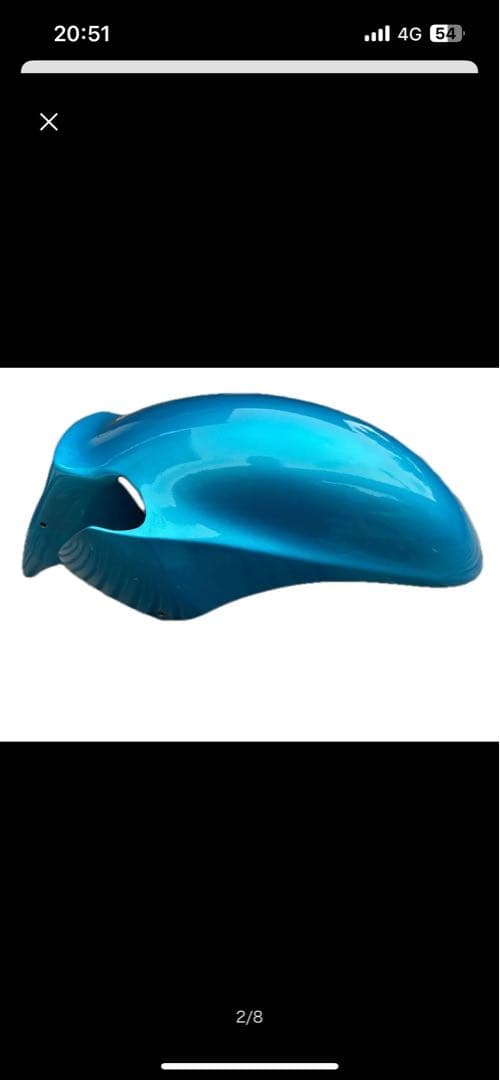 ZZR1100D型フロントフェンダー社外品スティングR&D塗装品