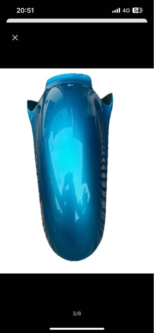 ZZR1100D型フロントフェンダー社外品スティングR&D塗装品