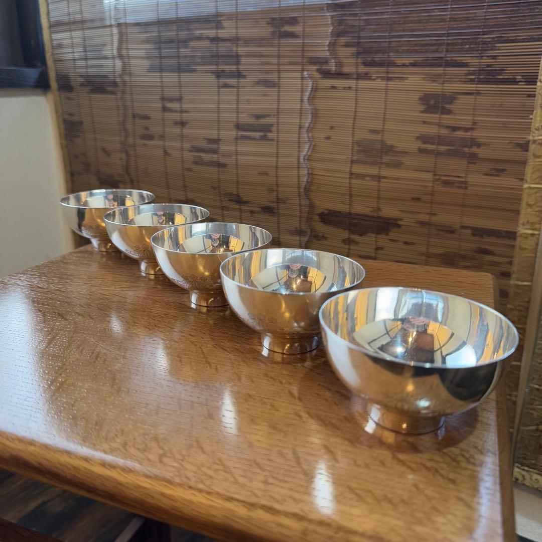 純銀刻印 杯5客