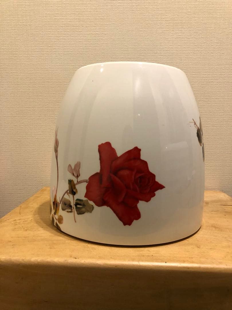 美品　希少　オールドノリタケ　則武　日陶　火鉢　陶器　時代物　白　薔薇　ローズ