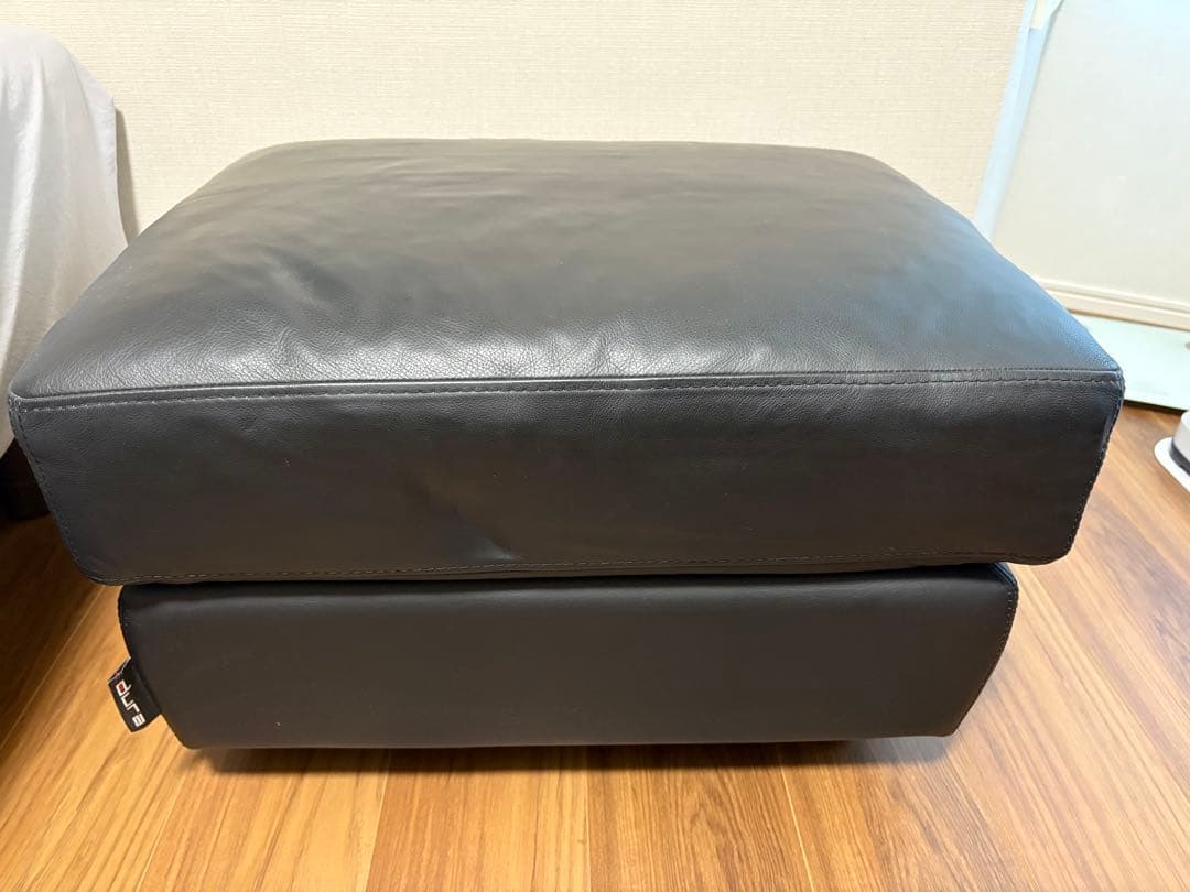 dura 黒 レザー オットマン　【直接取りに来てくれる方限定】　値下げ！