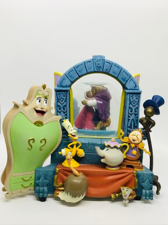 【超希少】美女と野獣スノードーム　愛の芽生え