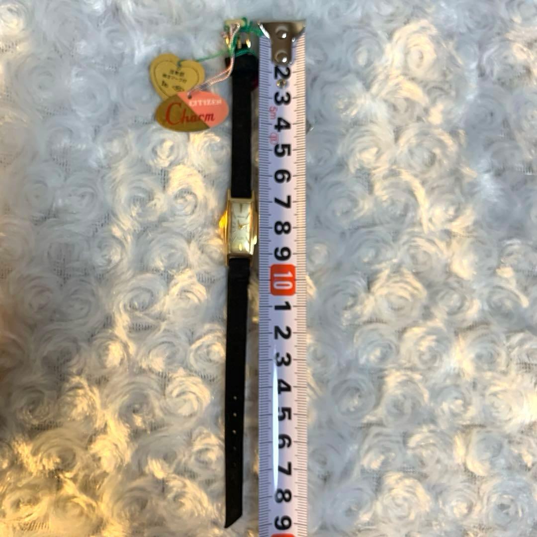 シチズン チャーム K14金無垢 17石 レディース 手巻き 腕時計