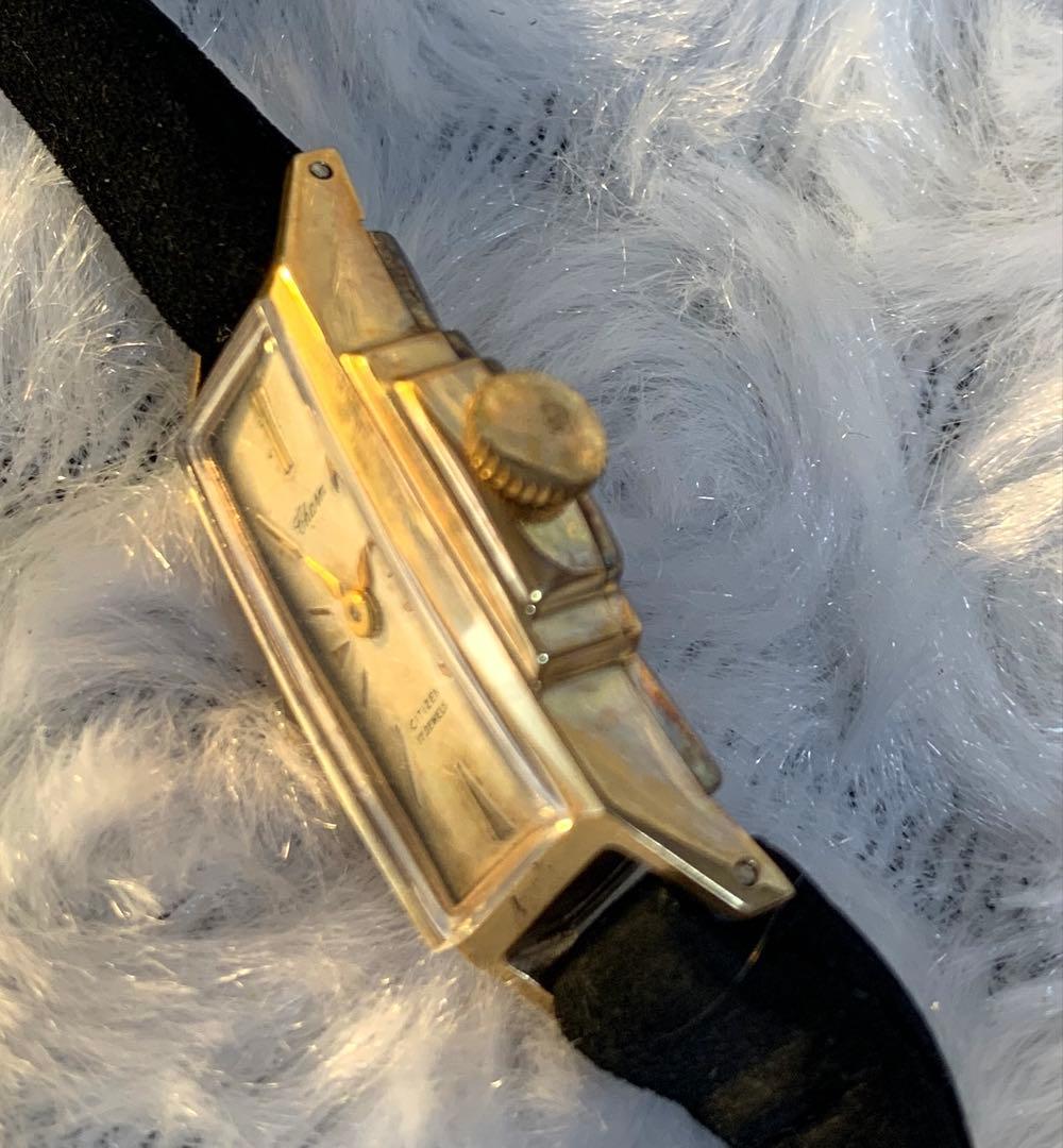 シチズン チャーム K14金無垢 17石 レディース 手巻き 腕時計