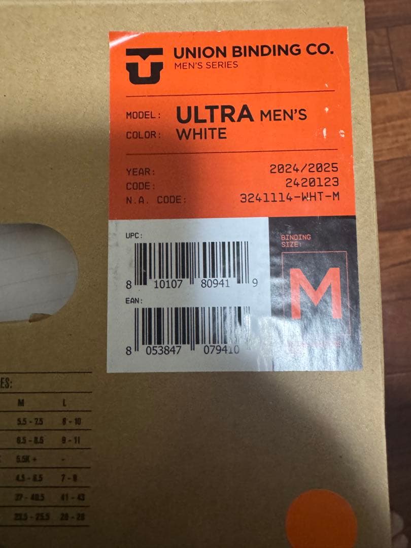 UNION BINDING CO. ULTRA ホワイト Mサイズ