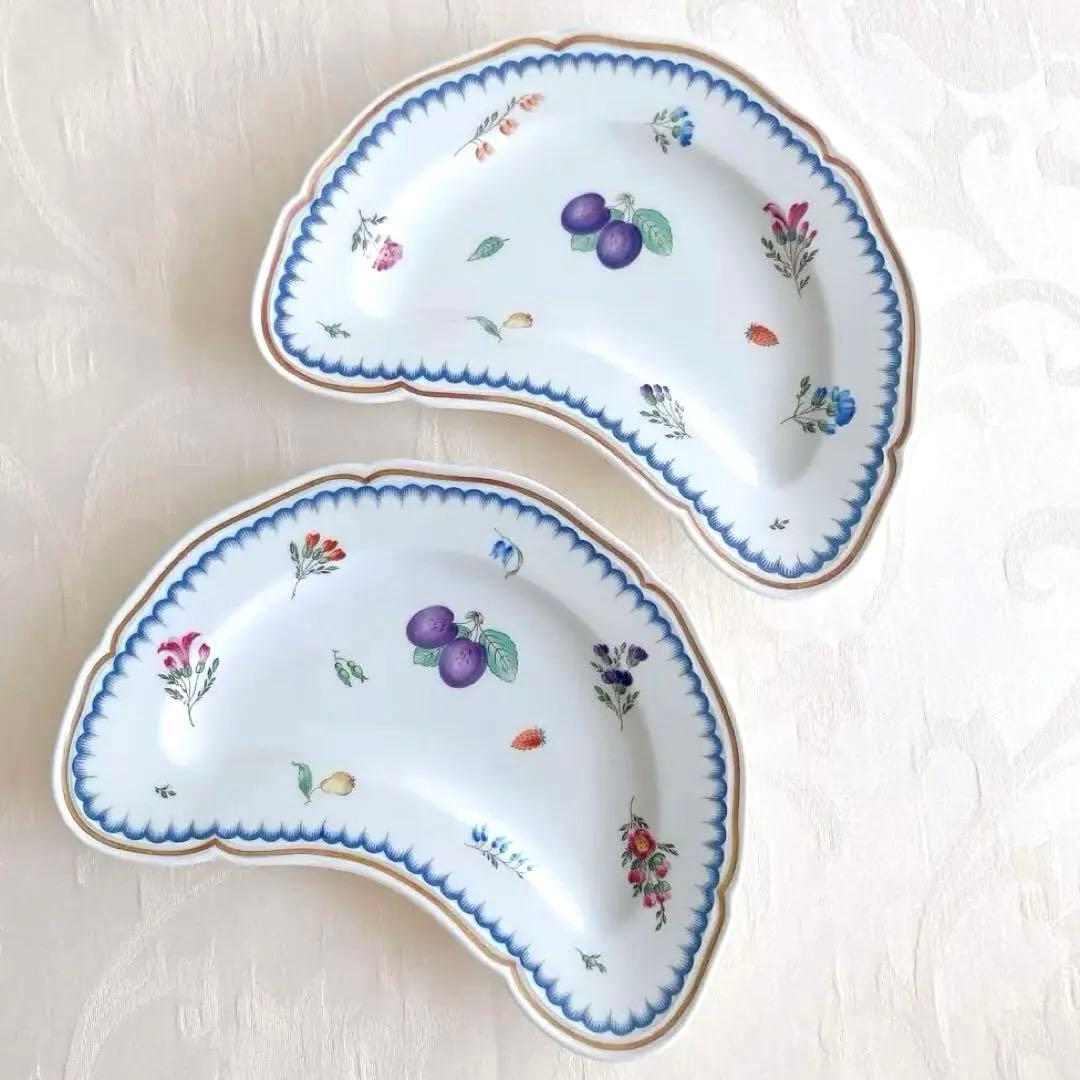 【希少】リチャードジノリ イタリアンフルーツ クレセントプレート ペア