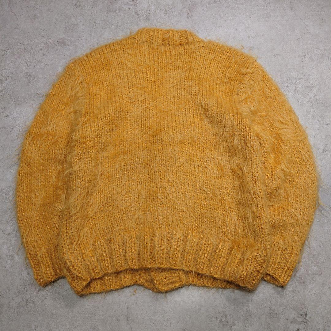 BAA COSTAME MFG モヘアカーディガン マスタード 毛足長