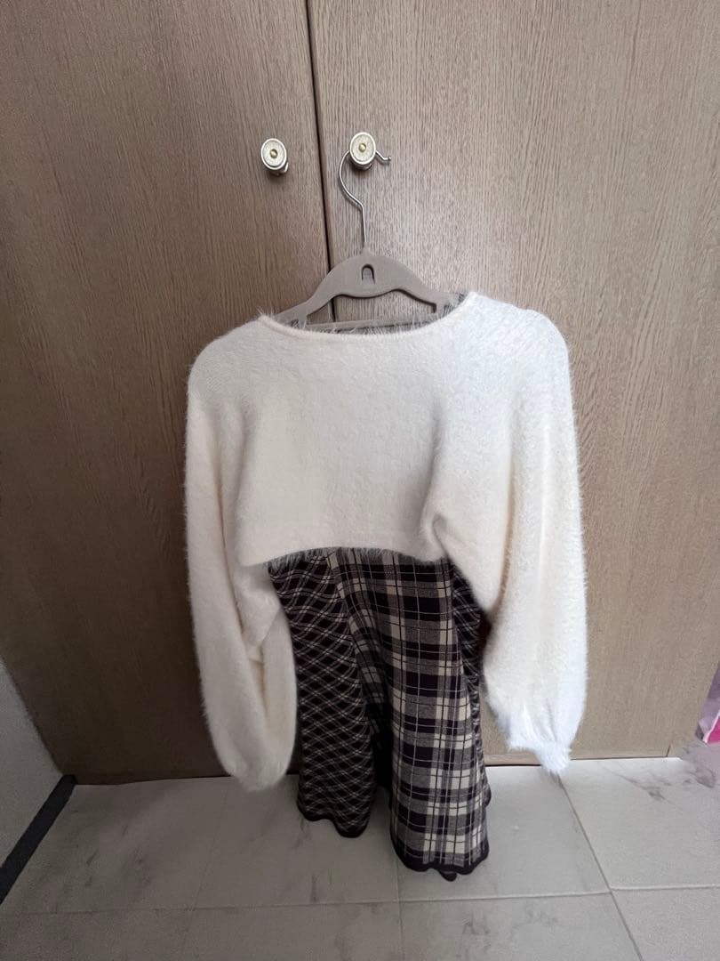 LIP SERVICE フェザーチェックアンサンブル　ワンピース　リップサービス