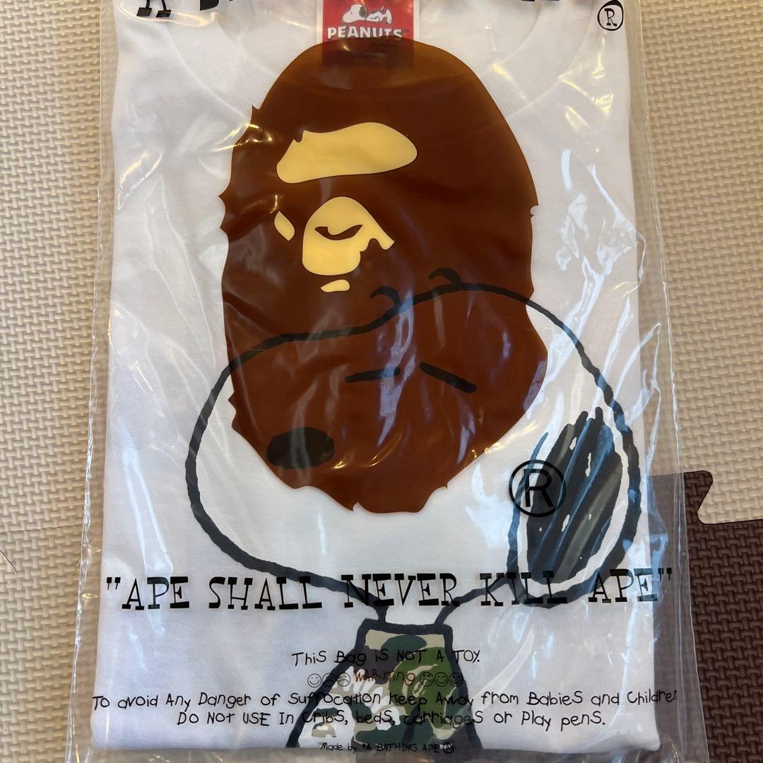 A BATHING APE ×PEANUTSスヌーピー Tシャツ M