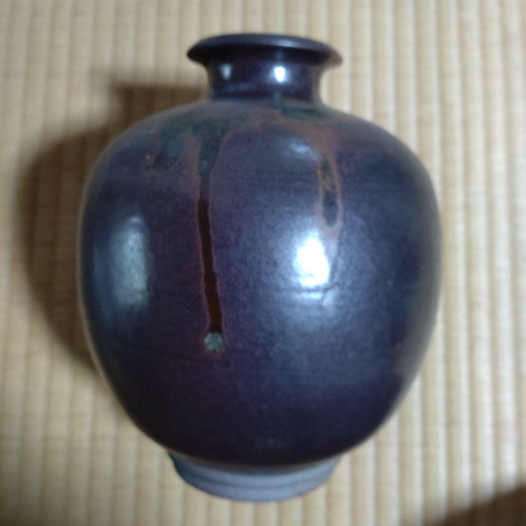 黒色 陶器 花瓶