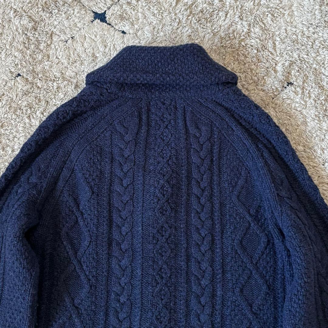 【美品✨】ポロラルフローレン　カシミヤ　ショールカラー　ニットカーディガン　紺